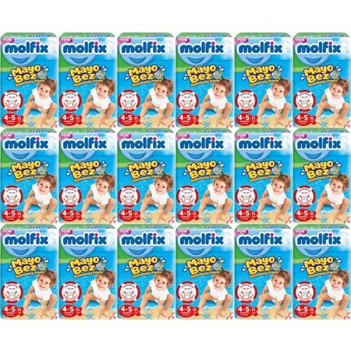 Molfix Swimming Pants Külot Mayo Bez Beden 4-5 (9-15 KG) 198 Adet