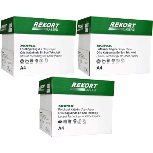 Mopak Rekort A4 80GR/M2 Fotokopi Kağıdı 7500 Adet (15PK*500)