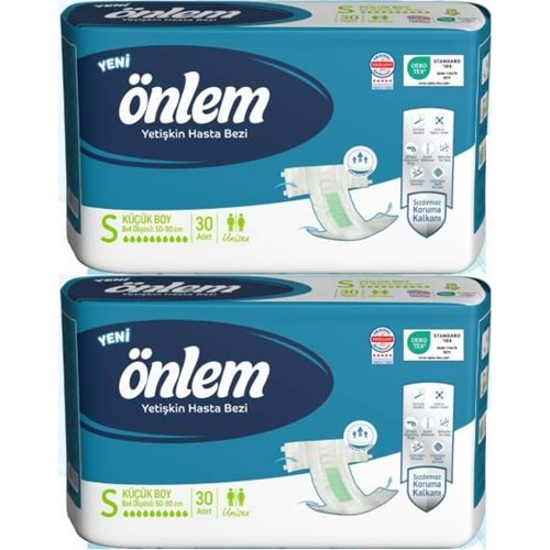 Önlem Yetişkin Bezi Bel Bantlı Tekstil Yüzey S - Small - Küçük 60 Adet (2PK*30)