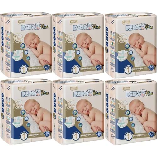 Pedo Plus Bebek Bezi 1 Beden 2-5 KG Yeni Doğan 240 Adet Jumbo Avantaj Pk