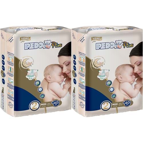Pedo Plus Bebek Bezi 2 Beden 3-6 KG Mini 80 Adet Jumbo Ekonomik Pk