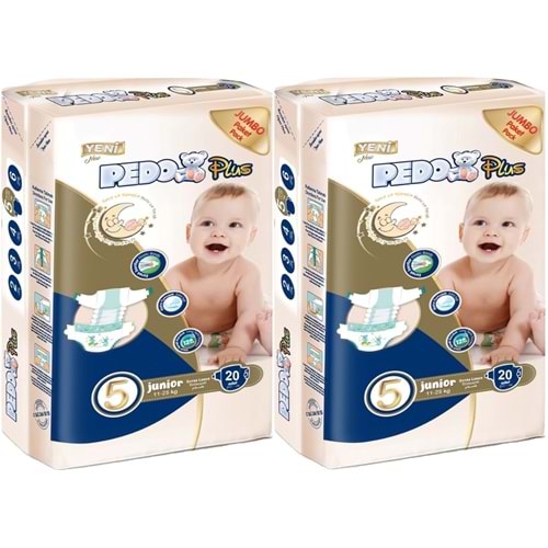 Pedo Plus Bebek Bezi 5 Beden 11-25 KG Junior 40 Adet Jumbo Ekonomik Pk