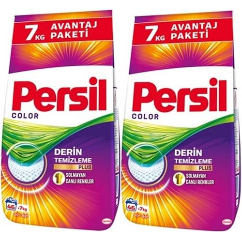 Persil Matik Toz Çamaşır Deterjanı 14 KG Color/Renkli (92 Yıkama) (2PK*7KG)