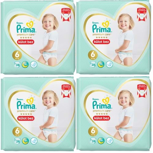 Prima Premium Care Külot Bebek Bezi 6 Beden 15+ 112 Adet Süper Ekonomik Fırsat Pk