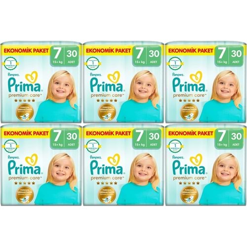 Prima Premium Care Bebek Bezi 7 Beden 15+ KG XXXLarge 180 Adet Süper Ekonomik MeGa Pk