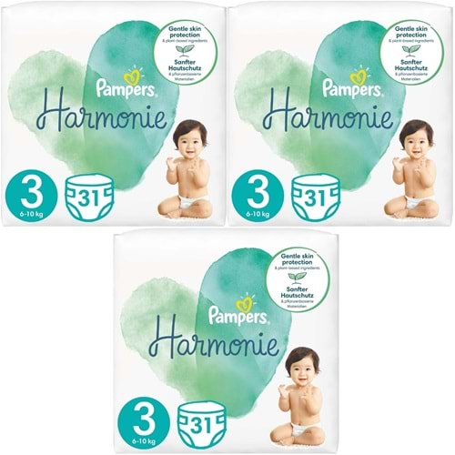 Prima Pampers Harmonie Bebek Bezi 3 Beden 6-10 KG Midi 93 Adet Aylık Ultra Fırsat Pk
