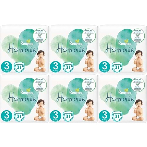 Prima Pampers Harmonie Bebek Bezi 3 Beden 6-10 KG Midi 186 Adet Ekstra Ultra Fırsat Pk