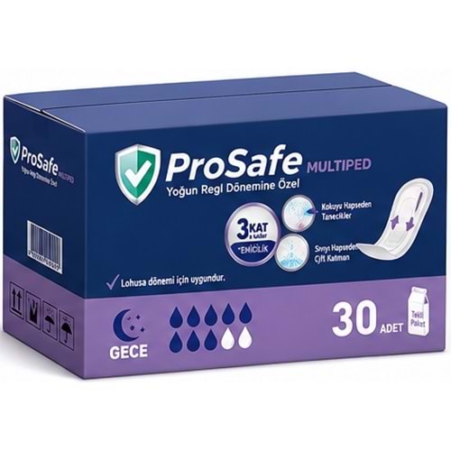 Prosafe Multiped Regl - Mesane - Lohusa Pedi M - Medium - Orta/Gece 30 Adet