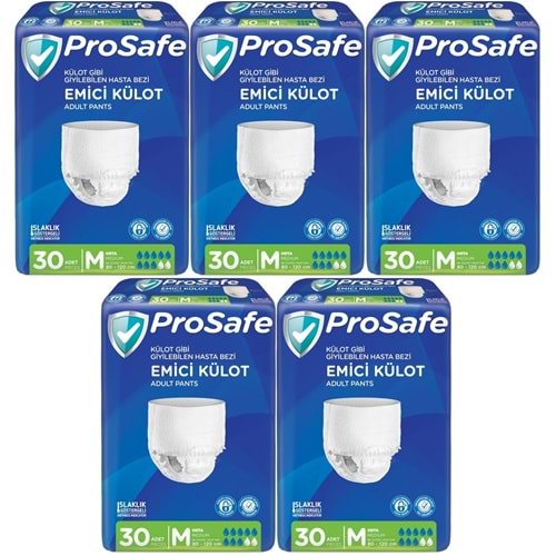 Prosafe Emici Külot Yetişkin Bezi Orta-Medium 150 Adet (5PK*30)