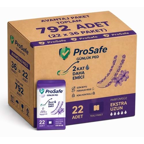Prosafe Günlük Ped Uzun 792 Adet