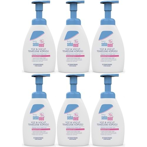 Sebamed Bebek Şampuanı Yüz ve Vücut Köpüğü 400ML (pH 5.5 Yenidoğan Hassas Cilt) (6 Lı Set)