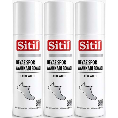 Sitil Beyaz Sneaker Beyaz Spor Ayakkabı Boyası Likit (Yenileyici) 75 ML (3 Lü Set)