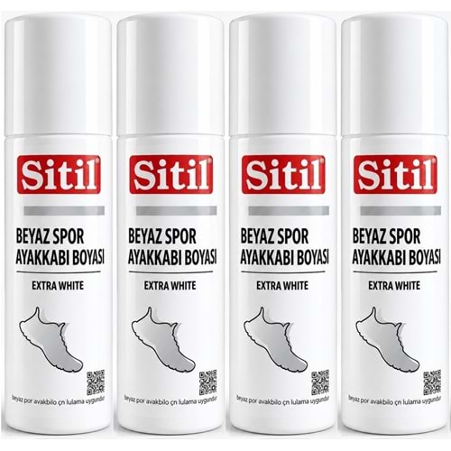 Sitil Beyaz Sneaker Beyaz Spor Ayakkabı Boyası Likit (Yenileyici) 75 ML (4 Lü Set)