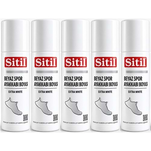 Sitil Beyaz Sneaker Beyaz Spor Ayakkabı Boyası Likit (Yenileyici) 75 ML (5 Li Set)