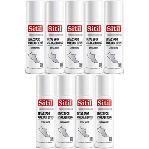 Sitil Beyaz Sneaker Beyaz Spor Ayakkabı Boyası Likit (Yenileyici) 75 ML (9 Lu Set)