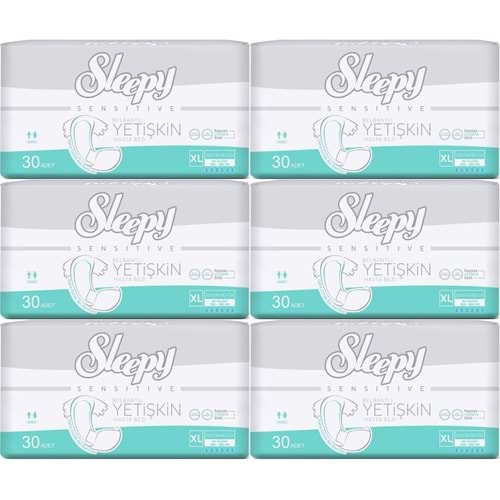 Sleepy Yetişkin Bezi Bel Bantlı XL - Extra Large - Ekstra Large 180 Adet (6PK*30)
