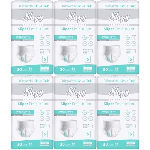 Sleepy Yetişkin Bezi Emici Külot S - Küçük - Small 180 Adet (6PK*30)