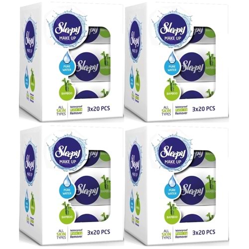 Sleepy Yüz Temizleme Havlusu Bamboo Make Up 240 Yaprak (12PK*20)