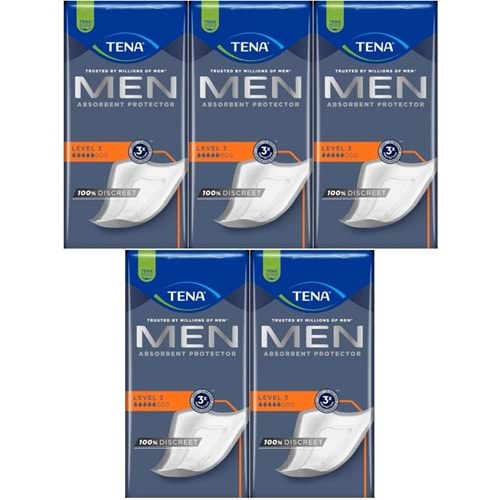 Tena Men Emici Koruma Level 3 Erkek Mesane Pedi 80 Adet