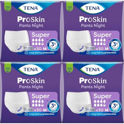 Tena Proskin Pants Süper Night Gece Emici Külot Yetişkin Bezi M - Orta - Medium 120 Adet