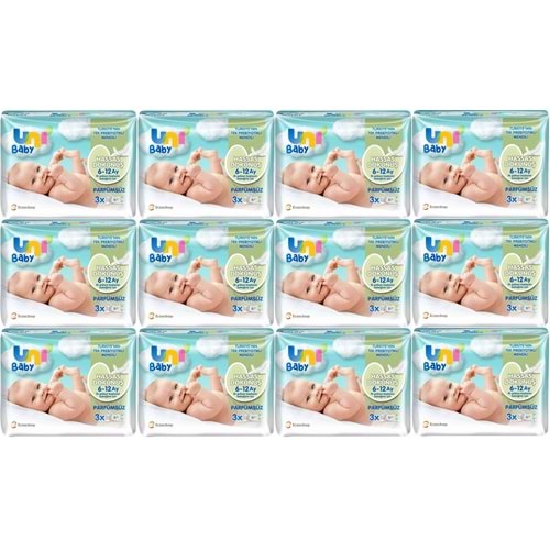 Uni Baby Islak Havlu Hassas Dokunuş 52 Yaprak (36 Lı Set) 1872 Yaprak (12PK*3)