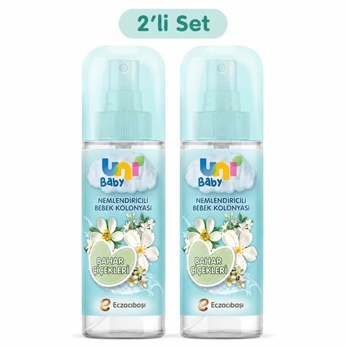 Uni Baby Bebek Kolonyası 150ML Nemlendiricili - Bahar Çiçekleri (2 Li Set)