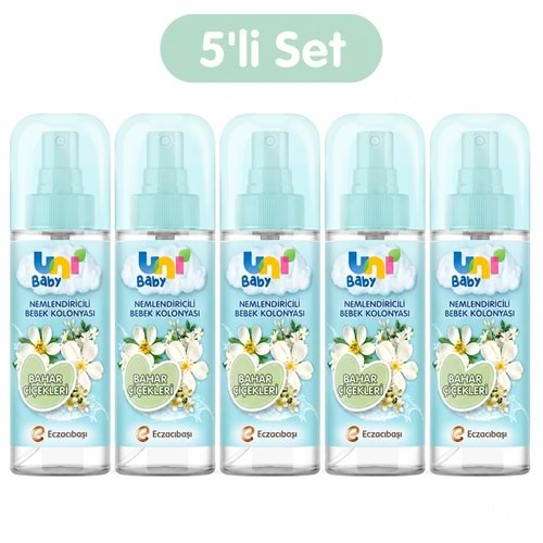Uni Baby Bebek Kolonyası 150ML Nemlendiricili - Bahar Çiçekleri (5 Li Set)