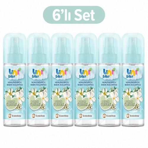Uni Baby Bebek Kolonyası 150ML Nemlendiricili - Bahar Çiçekleri (6 Lı Set)