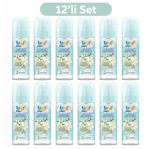 Uni Baby Bebek Kolonyası 150ML Nemlendiricili - Bahar Çiçekleri (12 Li Set)