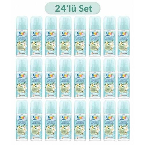 Uni Baby Bebek Kolonyası 150ML Nemlendiricili - Bahar Çiçekleri (24 Lü Set)