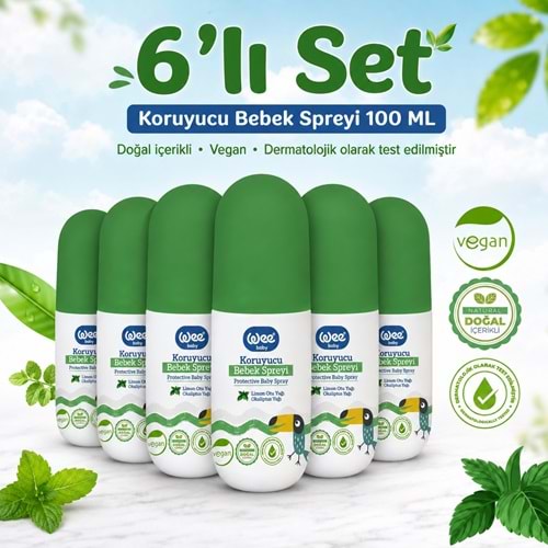 Wee Baby Koruyucu Bebek Spreyi 100 ML (Sinek Koruyucu) (6 Lı Set)