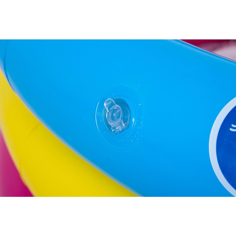 Sunrise Kiddy 3 Halkalı Renkli Şişme Çocuk Havuzu 76 cm x 25 cm 10086