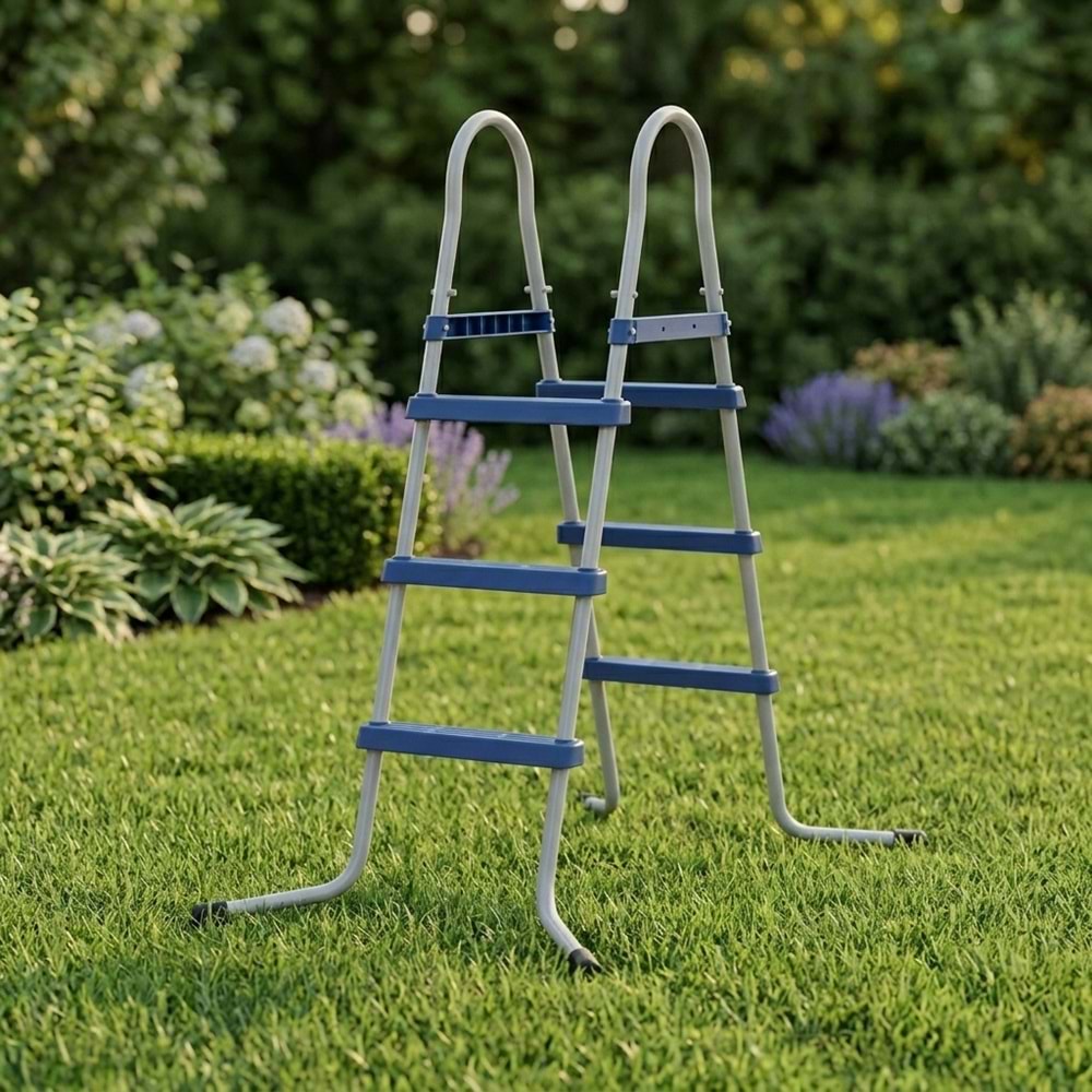 3 Basamaklı Yer Üstü Havuz Merdiveni 90cm 29R144
