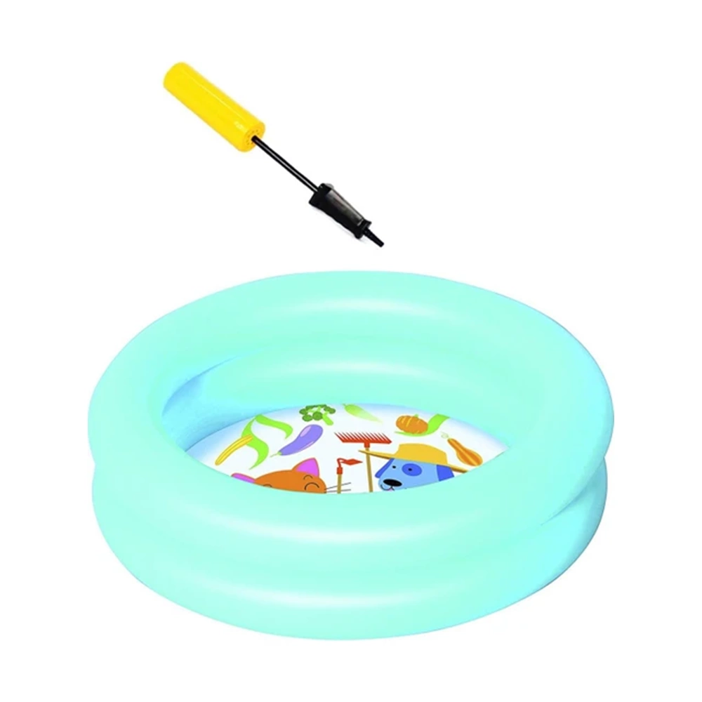 Bestway Pompası ile Bestway 51061, Desenli Zeminli Şişme Çocuk Havuz Set (61X15CM)