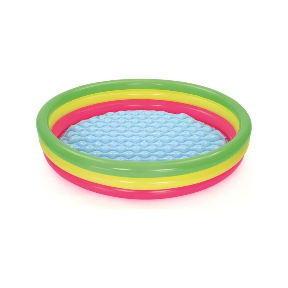 Bestway Şişme Tabanlı Yuvarlak Çocuk Havuzu 102X24CM, Eğlenceli ve Renkli Tasarım