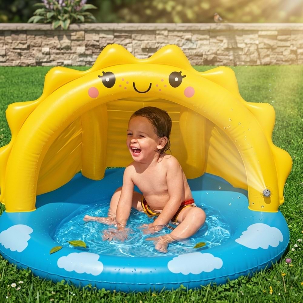 Bestway Sunny Days Güneşlikli Çocuk Havuzu 101cm x 97cm x 71cm 52637