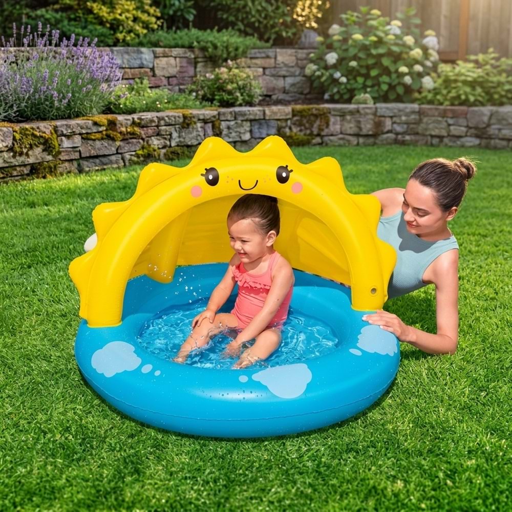 Bestway Sunny Days Güneşlikli Çocuk Havuzu 101cm x 97cm x 71cm 52637