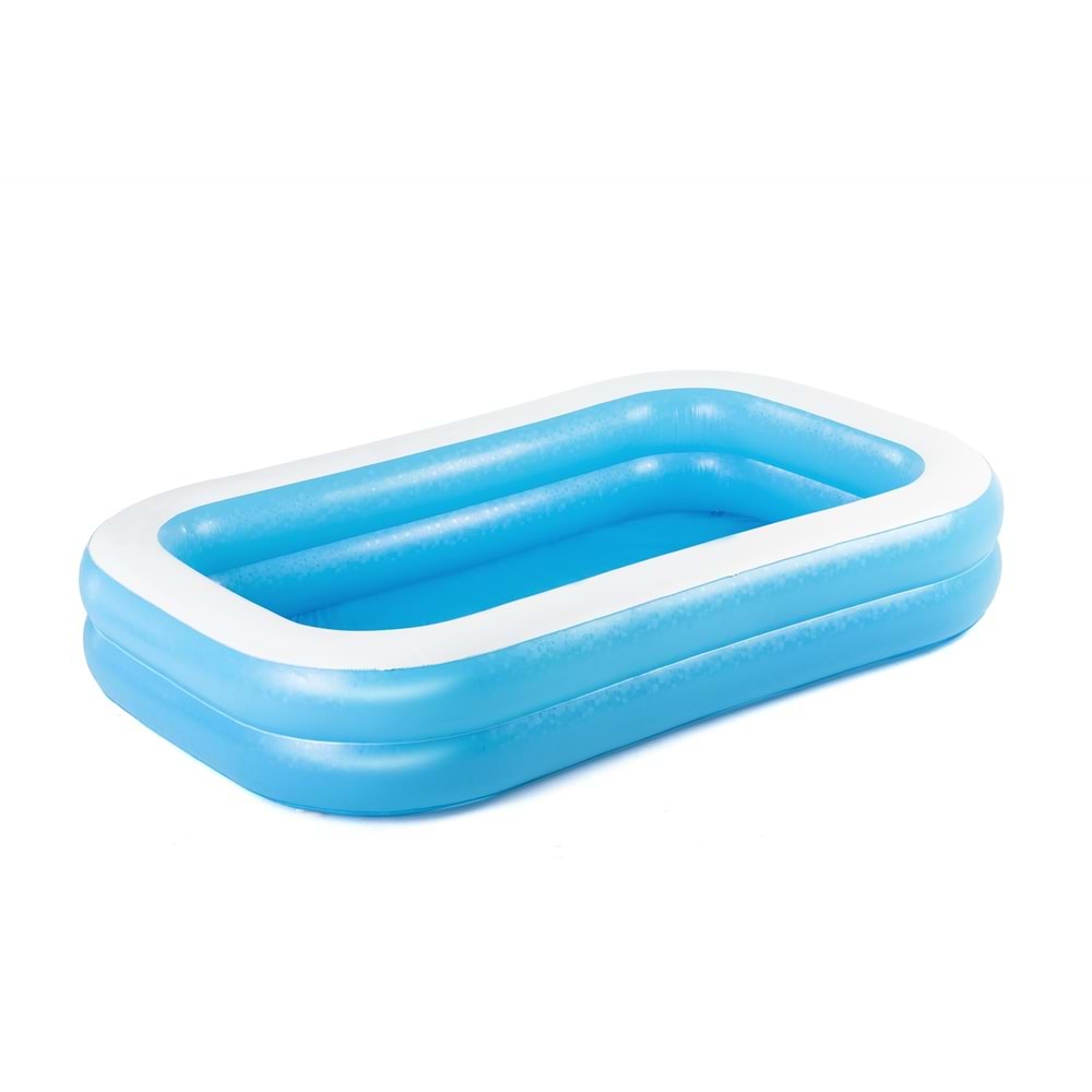 Bestway Mega Boy Dikdörtgen Şişme Çocuk Havuzu 262 x 175 x 51 cm Pompa ve Havuz Örtüsü ile
