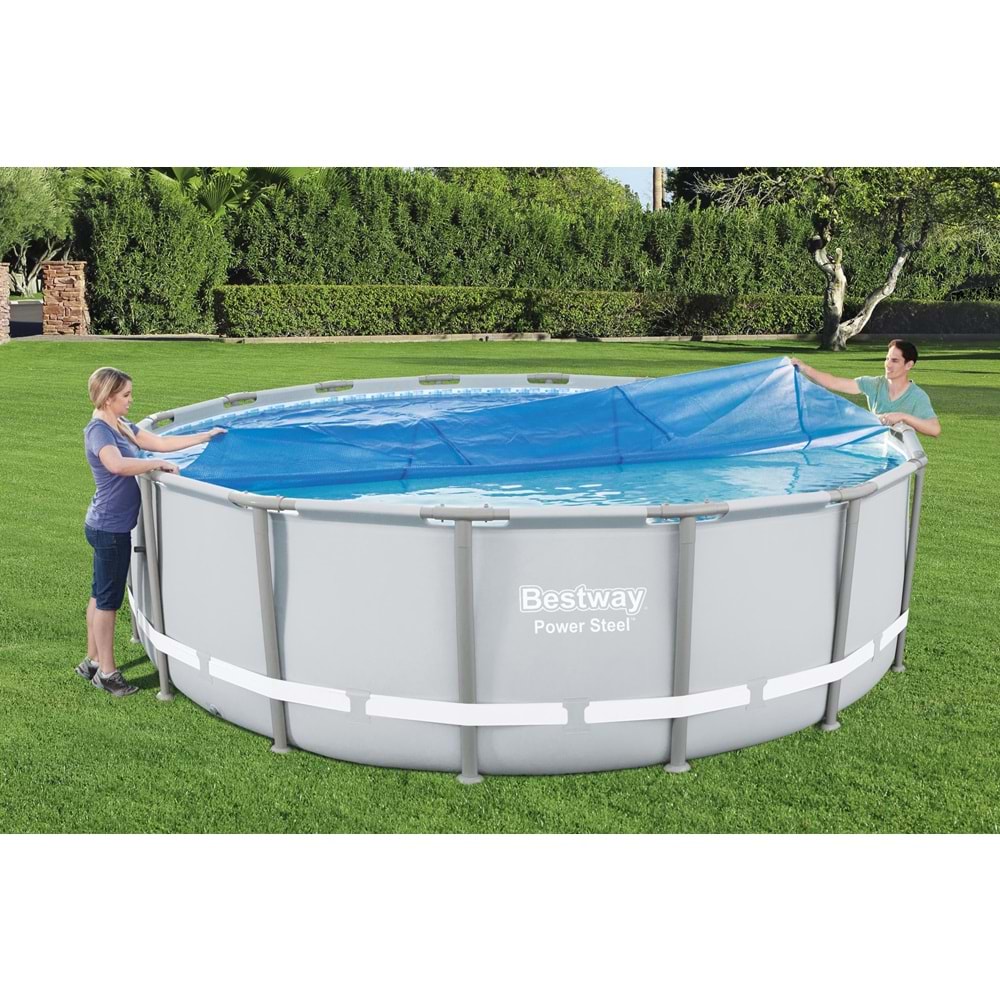 Bestway ® 58253 Sera Etkili Solar Havuz Örtüsü - Yuvarlak 4.57 M And 4.88 M Yer Üstü Havuz Için