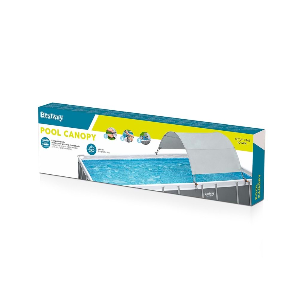 Bestway Dikdörtgen Havuzlar için Havuz Gölgeliği 58746E