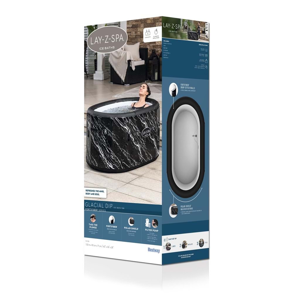 Lay-Z-Spa Soğuk Terapi Buz Banyosu Küveti, 2 Kişilik 6002Q