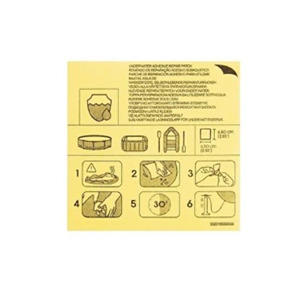 Bestway ® 62091 Su Altı Güçlü Tamir Yama Seti 42.3 Cm-kare 10'lu Paket