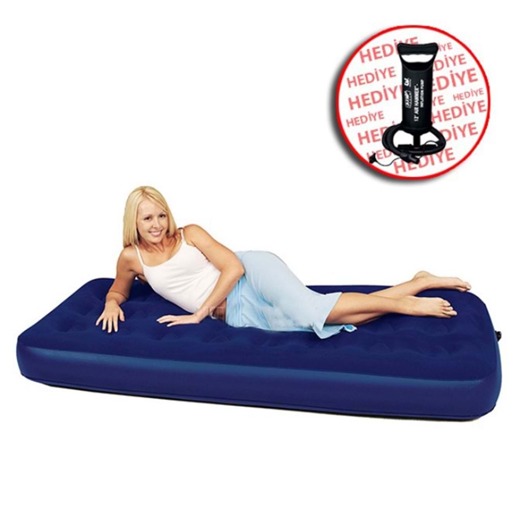 Bestway Konforlu Tek Kişilik Şişme Kamp Yatağı Seti 185x76 cm ve Pompa ile