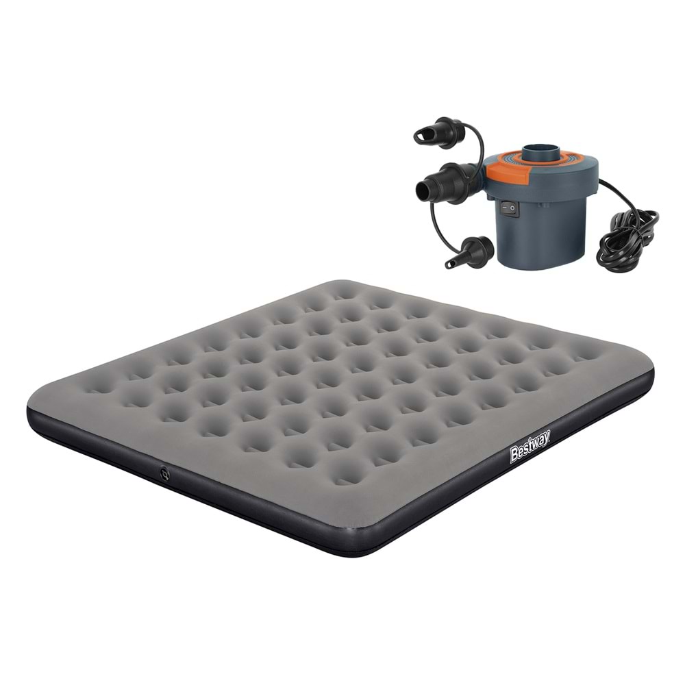 Bestway Ultra King 3 Kişilik Şişme Yatak ve Elektrikli Pompa 203x183x22cm 671HC BW147