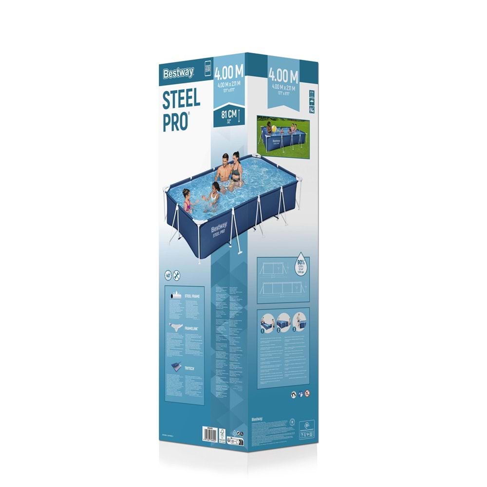 Prefabrik Havuz Seti 400x211x81cm Bw404 56405