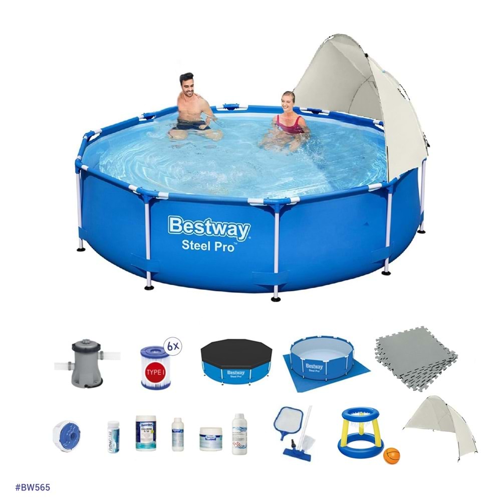 Bestway Gölgelikli Prefabrik Full Havuz Seti 305x76cm BW565 56677