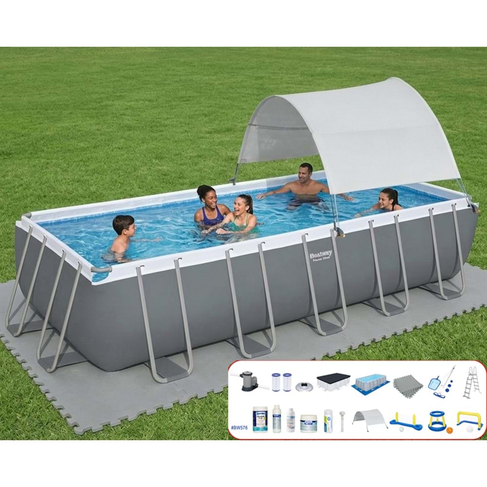 Bestway Gölgelikli Prefabrik Full Havuz Seti 640x274x132cm BW576 5611Z