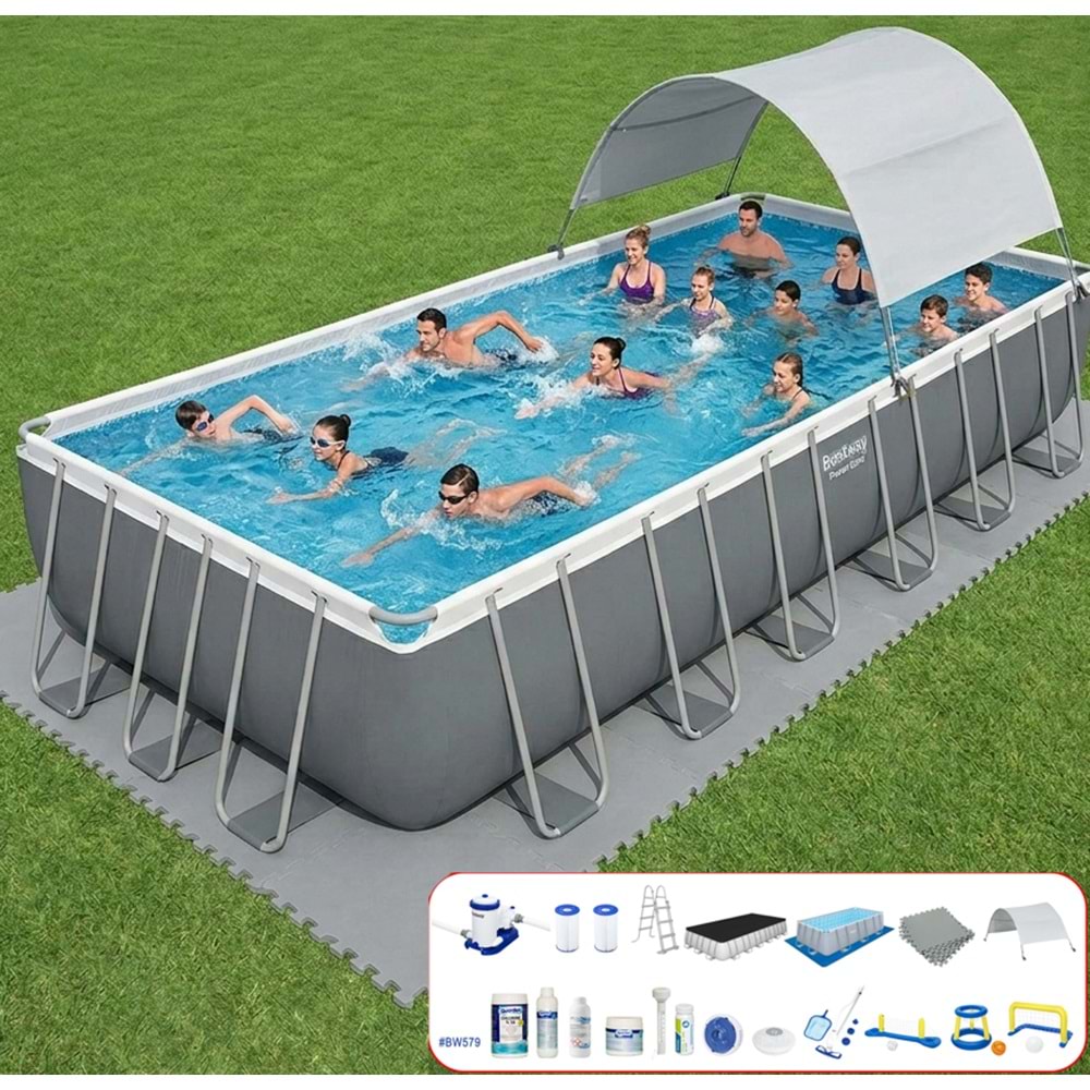 Bestway Gölgelikli Prefabrik Full Havuz Seti 732x366x132cm BW579 56474
