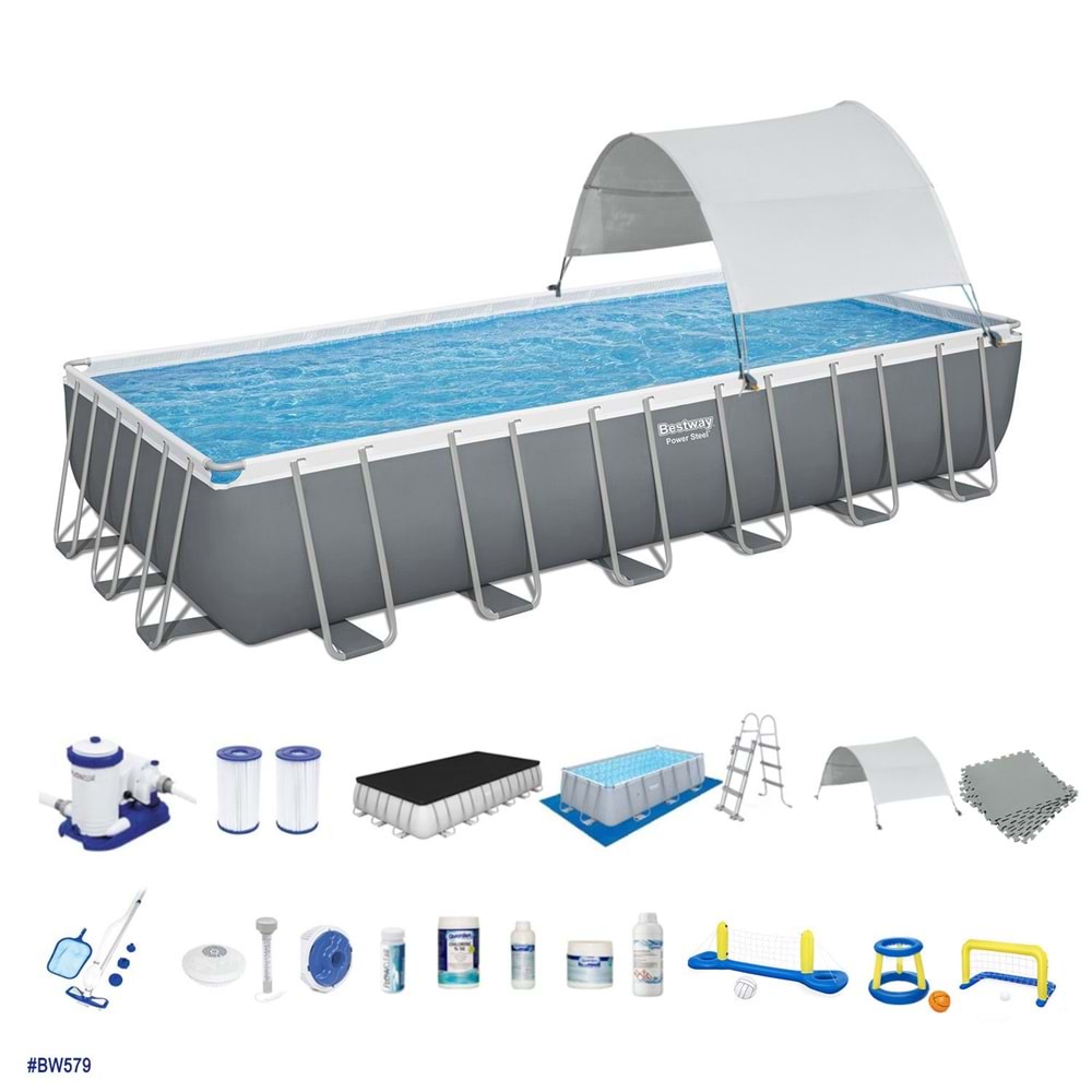 Bestway Gölgelikli Prefabrik Full Havuz Seti 732x366x132cm BW579 56474