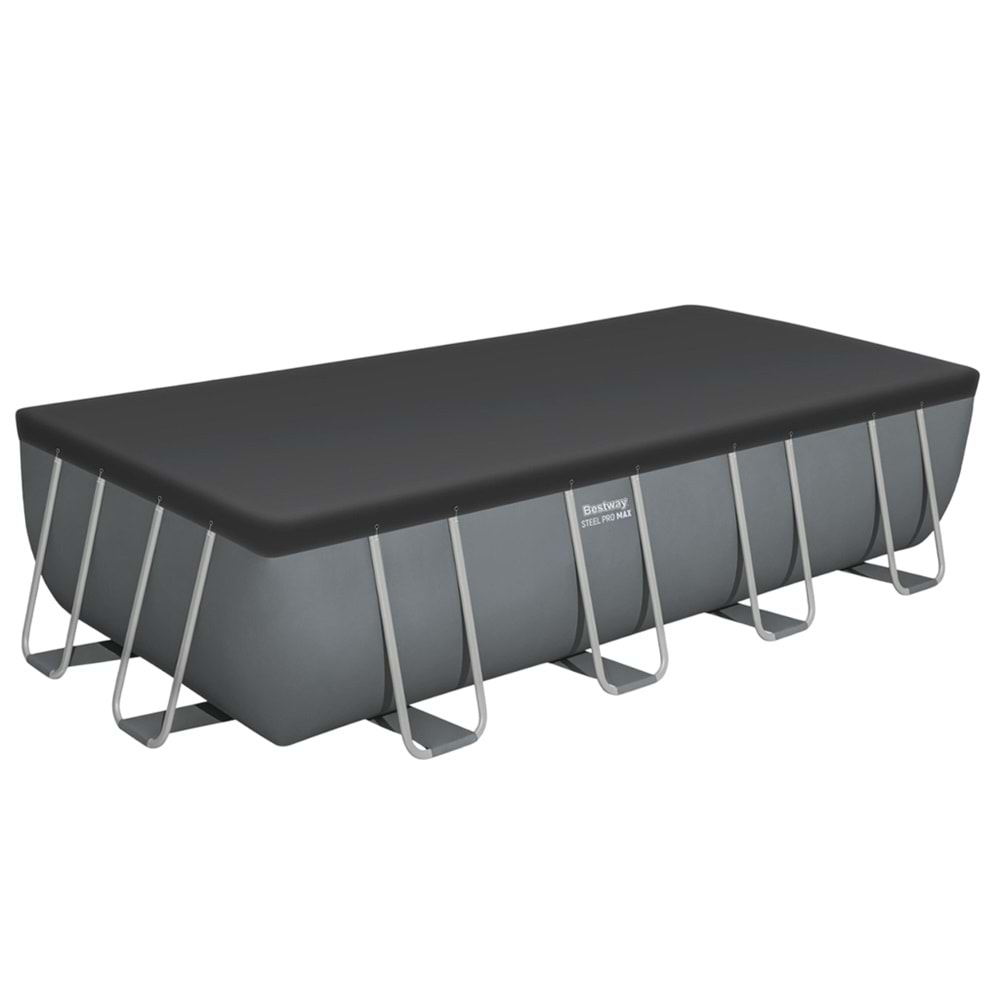 Bestway Steel Pro MAX Yer Üstü Prefabrik Dikdörtgen Havuz Seti 549cm x 274cm x 122cm 56465 BW586